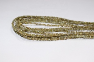 Cuentas de diamante sin cortar amarillo oscuro natural Cuentas de diamante crudo hechas de piedra natural - Product Image 3