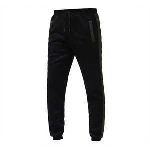 New Demanding Custom High Quality Winter Men's Color Blocking Hooded Tracksuit <b>Set</b> Black Olive Green <b>Knitted</b> Casual Autumn Wear - Product Image 6