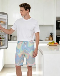 Shorts de sport pour homme en polyester, respirants, imperméables, en molleton, à motif uni, épais, pour la course à pied - Product Image 5
