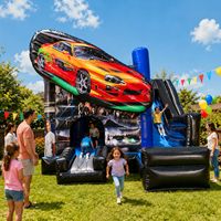 Structure gonflable commerciale durable et portable avec toboggan aquatique pour les fêtes d'anniversaire des enfants, les événements, la location et les entreprises, personnalisable