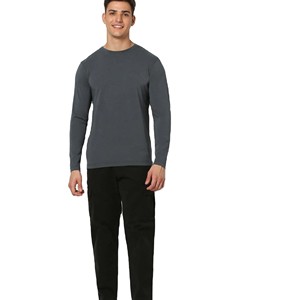 เสื้อยืดแขนยาวคุณภาพสูงสำหรับผู้ชาย ระบายอากาศได้ดี ไซส์ใหญ่ พิมพ์ลายทันสมัย ขายส่ง สั่งทำได้ ชุดลำลอง ผ้าฝ้าย 100% - Product Image 1