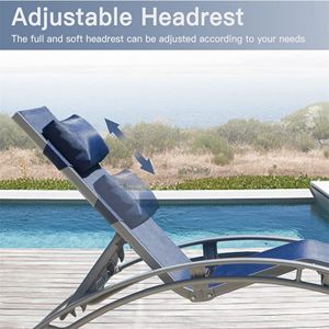 Set di 2 Sedie Reclinabili da Esterno con Schienale Regolabile e Cuscino Rimovibile, Lettini da Spiaggia per Interni/Esterni - Product Image 3