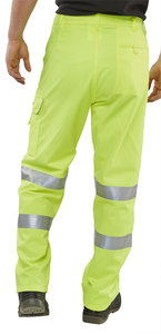 Hi-<b>Vis</b> Safety <b>Trousers</b> Reflective <b>High</b> Visibility <b>Work</b> Pants Custom Logo Industrial Workwear <b>Trousers</b> for workers - Product Image 1