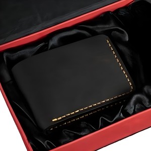 Premium Quality Real Leather Bifold <b>Wallet</b> Stitched Detail Classic Minimalist Style Men Financial <b>Cash</b> Credit Card Organizer - Product Image 3