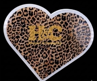 Tuiles en verre acrylique pour extensions de cils, motifs papillon et cœur, couleurs personnalisées, logo privé accepté, outil durable et réutilisable pour cils