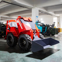 Chargeuse compacte sur pneus haute performance, capacité de levage de 350 kg, mini-chargeuse sur roues avec divers accessoires