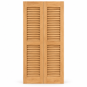 Volets extérieurs en bois naturel à lamelles fixes, panneaux décoratifs en bois pour cottages, fermes et maisons traditionnelles - Product Image 1