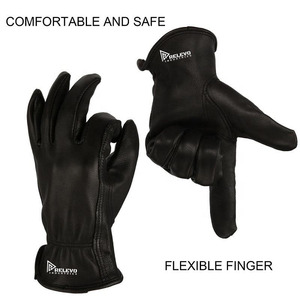 Custom Unlined Genuine And High Quality Deerskin Leather Horse Riding Gloves Sports Full <b>Finger</b> Motorcycle leather Glove - Product Image 2