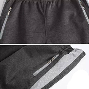 Nouvel ensemble de survêtement décontracté brodé pour homme, collection automne 2026, 100 % coton molletonné respirant, idéal pour le sport - Product Image 2