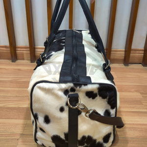 Best Selling Luxury Large Capacity Sport Duffle Bag Eco-Friendly Cowhide Real <b>Fur</b> Handmade Waterproof Lightweight Travel - Product Image 5