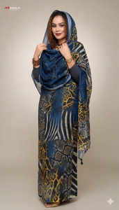 Vente en gros d'usine : Tissu en voile de coton imprimé respirant de haute qualité pour robe Farda Soudanaise Thoub/Thobe pour femmes - Product Image 5