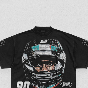 Camiseta de Algodón 100% Personalizada al por Mayor, Estilo Oversize Unisex, Estampado Serigrafiado, Hombros Caídos, Dobladillo Irregular en la Parte Delantera - Product Image 6