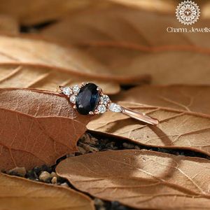 Charm Jewells <b>Cushion</b> Cut Moissanite Silver Engagement Ring Rose Gold Plated Prong Setting IGI Certified Women's Classic Wedding - Product Image 6