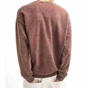 เสื้อสเวตเชิ้ตผู้ชาย คอกลม ทรงปกติ ผ้าฝ้าย 100% ล้างสีแบบแอซิดวอช ใส่สบาย ไม่รุนแรงต่อผิว เป็นมิตรต่อสิ่งแวดล้อม เหมาะสำหรับฤดูหนาว คุณภาพสูง ขนาดสั่งทำได้ - Product Image 2