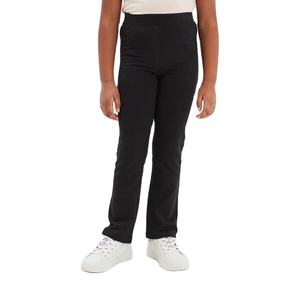 Pantalones de punto negros para niñas, con forro polar, elásticos, transpirables, cálidos, con bolsillos traseros para uso diario - Product Image 5