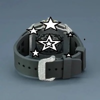 Luxuriöse Herren-Armbanduhr aus Edelstahl mit Mechanischem Uhrwerk, Analog-Digital Chronograph, 41mm, 20mm Moissanit-Saphirkristall, Exklusives Design