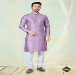 Pyjama Kurta à la mode ethnique de taille libre pour hommes indiens de superbe qualité coupe droite pour occasions de mariage directement du fournisseur indien - Product Image 5