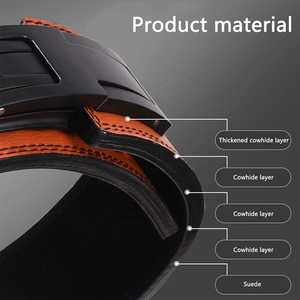 Cinturón de Levantamiento de Pesas de Cuero Genuino de Alta Resistencia con Hebilla de Acero Ajustable para Gimnasio y Entrenamiento - Product Image 6