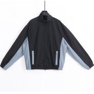 Veste coupe-vent imperméable et respirante à col montant avec fermeture éclair et cordon de serrage, grande taille, pour homme et femme, style streetwear, collection automne - Product Image 1