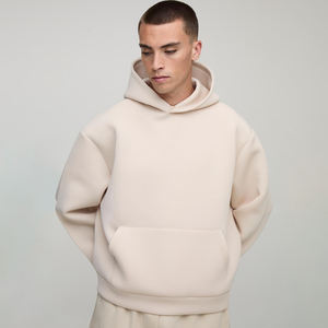 เสื้อฮู้ดดี้ผู้ชายสั่งทำพิเศษ ทรงโอเวอร์ไซส์ แขนจั๊มพ์ ผ้าฝ้าย 100% คุณภาพสูง สีพื้น จาก Antique Fashion - Product Image 1