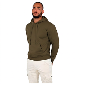Sudadera con Capucha de Color Sólido para Hombre, Corte Regular, Informal, con Bolsillo, para Otoño - Product Image 2