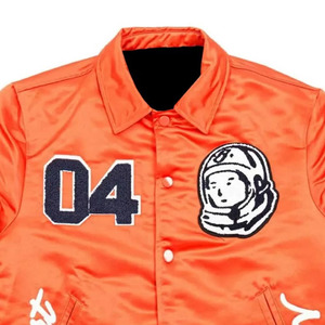 Men Brown Satin Varsity <b>Jacket</b> Snap Button Baseball Bomber <b>Jacket</b> Casual Streetwear Outerwear - Product Image 6