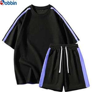 Ensemble streetwear d'été personnalisé pour homme – T-shirt et short délavés à l'acide de haute qualité, grandes tailles, mode urbaine jeune - Product Image 4