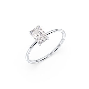 REYES Premium Quality HPHT CVD Lab Grown Diamond Hidden Halo Ring in 14K Solid Gold Engagement Proposal Gift Rings For Women - Product Image 1