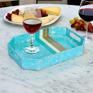 Wood With <b>Enamel</b> Printed Serving <b>Tray</b> Customized Designed Size for Tableware - Product Image 1