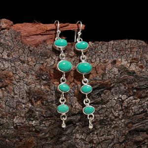 Boucles d'oreilles pendantes et tombantes en turquoise d'Arizona de haute qualité, en argent sterling 925, pierres précieuses bleues d'été, pour grossistes - Product Image 1