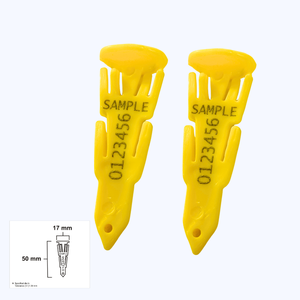 Sello de plástico directo de fábrica para tambor de papel de fibra, abrazadera de tambor de plástico, pestillo de palanca, anillo de bloqueo, tapa de pasador, sello - Product Image 2