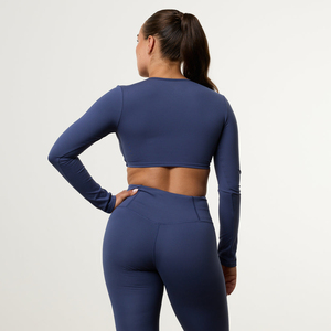 Camiseta sin mangas de alta calidad para mujer, camiseta corta de color sólido, sin costuras, elástica, informal, para mujer - Product Image 4