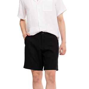 Men's Formal 100% Polyester Woolen Cargo <b>Shorts</b> Custom Print Vintage Decoration Quick Dry <b>Woven</b> ODM/OEM Mid Waist - Product Image 3