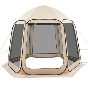 Tenda a baldacchino pop-up 10 x 9,2 piedi per 4-8 persone, portatile, con zanzariera, borsa per il trasporto, pareti laterali in rete e struttura autoportante a terra - Product Image 1