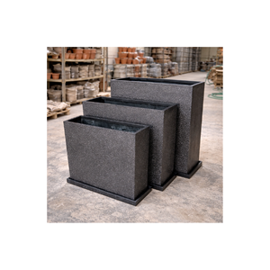 Luxury Fiberglass <b>Cube</b> Planter Lightweight Durable Garden Flower Pot Custom Size Color Black White Brown Green - Product Image 1