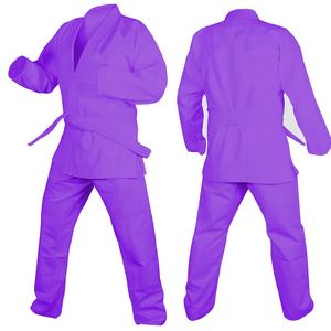 ชุดเครื่องแบบคาราเต้จิว-จิตสึสไตล์บราซิลสีม่วงปักโลโก้ได้ตามต้องการชุดยูโดซักได้ - Product Image 3