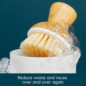 Confezione da 2 Spugne in Lana d'Acciaio Ergonomiche per Piatti, Delicate sulle Superfici, per Sporco Difficile, con Dispenser di Sapone Schiumogeno - Product Image 2