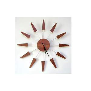 Horloge murale ronde silencieuse en fer et bois moderne avec pendule artistique, style minimaliste contemporain pour une décoration intérieure élégante - Product Image 4