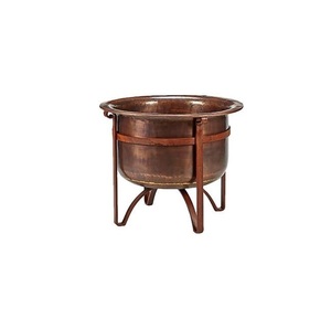 Designer Copper <b>Fire</b> <b>Pit</b> Bowl Artistic Handcrafted Outdoor Heating Centerpiece Premium Metal Garden Patio Decor For Luxury Resid - Product Image 3