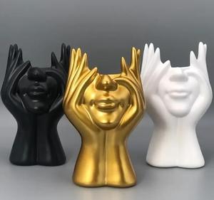 Vase de table en métal de luxe pour une décoration élégante de la maison, porte-fleurs moderne pour le salon, le bureau et l'hôtel - Product Image 3