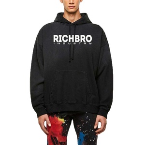 เสื้อมีฮู้ดผู้ชายผ้าฝ้ายเทอร์รี่มีซิปพิมพ์ลายกรดซักเสื้อผ้าสำหรับฤดูหนาว - Product Image 1