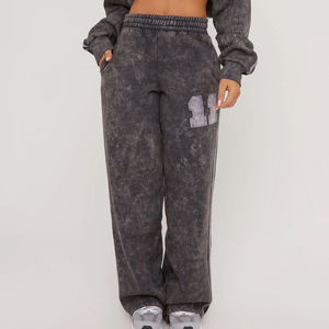 ชุดวอร์มผ้าฟลีซคอตตอนฟอกสีสำหรับผู้หญิง แบบครอป ระบายอากาศได้ดี ขายส่ง - Product Image 3