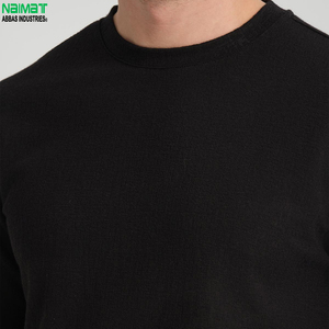 ชุดเสื้อยืดคอกลมและกางเกงขาสั้นผ้าฝ้ายสีดำสำหรับผู้ชาย แบรนด์ Naimat ชุดลำลองสำหรับฤดูร้อน ผ้าถัก สีพื้น ชุด 2 ชิ้น - Product Image 6