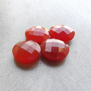 พลอยออนิกซ์สีแดงธรรมชาติทรงบริโอเลตต์แบบเชคเกอร์คัท รูปทรงกลม ขนาดปรับเทียบแล้ว สำหรับทำเครื่องประดับ มีทุกขนาด - Product Image 2