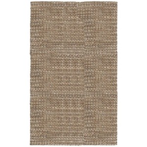 Rectangle Braided Jute Area <b>Rug</b> Geometric Pattern Bohemian Style Non-Slip Rubber Backing Living Room Home Use - Product Image 1