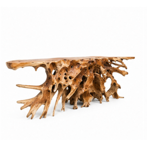 ARTERRA Luxury Teak Root Freeform <b>Console</b> <b>Table</b> Eco-Friendly Durable Living Room Entry Hotel Setup Decor - Product Image 1