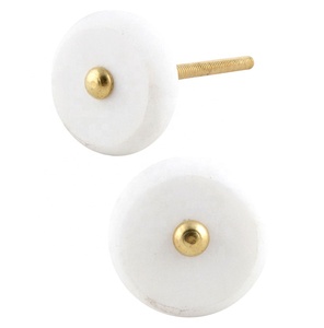 Bouton en pierre de marbre naturel, bouton de meuble polyvalent pour commodes, chambres à coucher, salles de bain, entrepôts extérieurs, hôtels, cuisine - Product Image 1