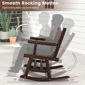 Doppia Sedia a Dondolo in Legno per Giardino, Divano Doppio per Sedute Confortevoli - Product Image 3