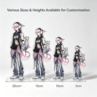 Support de figurine en acrylique personnalisé OEM ODM, support d'affichage pour personnage d'anime, impression sur mesure, taille et forme personnalisées, usine