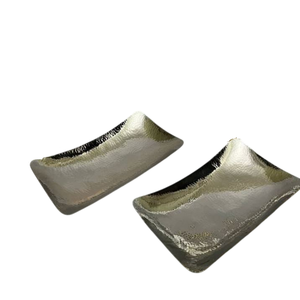 Greatest Quality Hammered Stainless Steel Serving <b>Tray</b> Sweet Serving <b>Tray</b> Luxurious Oval Shape Food <b>Snacks</b> Serving <b>Tray</b> For Sale - Product Image 2